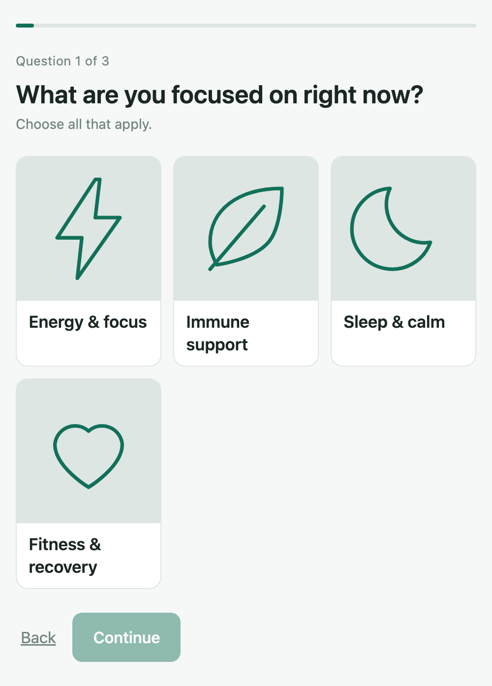 A supplements quiz with illustrated answers